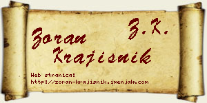 Zoran Krajišnik vizit kartica